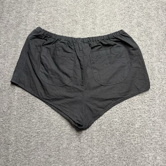 Anthropologie Linen Blend Lounge Shorts Women’s Medium Black Lightweight Pockets - Picture 4 of 7